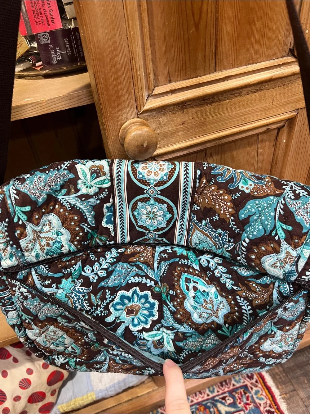 Vera Bradley Laptop Bag in Retired Java Blue Pattern
